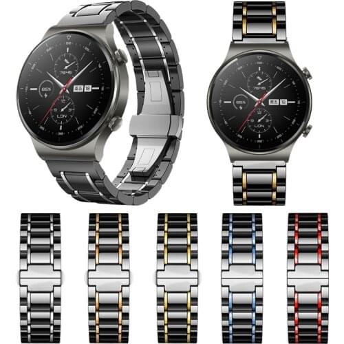 Luxury Ceramic Straps For Huawei Watch GT 2 Pro/GT2 46MM Smart Watch Band Quick Release Wristband For Honor Magic/Gs Pro Correa