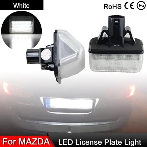 1 Pair For Mazda 6 2002-2015 For CX-7 2007-2012 For CX-5 2013-2015 For Mazda Speed6 2005-2007 White LED License Plate Light
