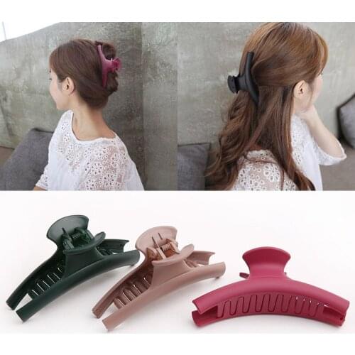 1pcs Korean Solid Big Hair Claws Elegant Frosted Acrylic Hair Clips For Women Large Hair Clamps Claw Clip Fashion Clip
