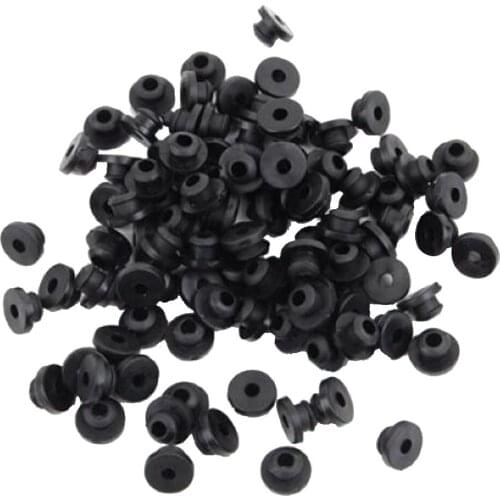 100 Packs 3mm Rubber Tattoo Grommets Cushions A-bar Nipples Tattoo Parts Supply