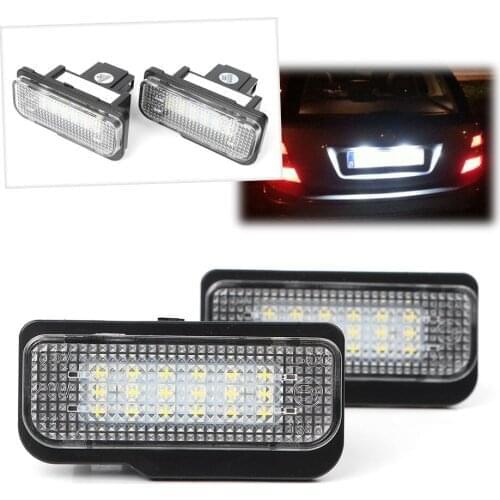 2PCS Car LED License Plate Number Light Lamp for Benz C-Class W203 /E-Class W211 S211 /CLS-Class W219 /SLK-Class R171
