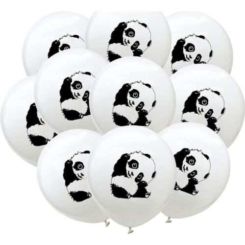 20pcs 12inch Cartoon Kawaii Panda Round Latex Balloon Set Baby Shower Gender Reveal Birthday Party Childrens Day Decor Ballons
