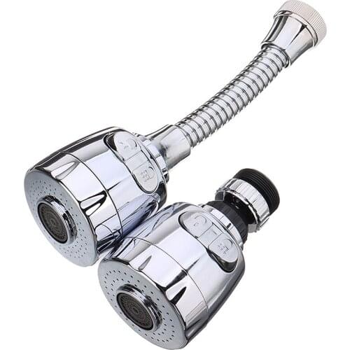 360 Degree Rotate Flexible Aerator Diffuser Short/Long Faucet Extender Water Saving Filter High Pressure Spray Nozzle