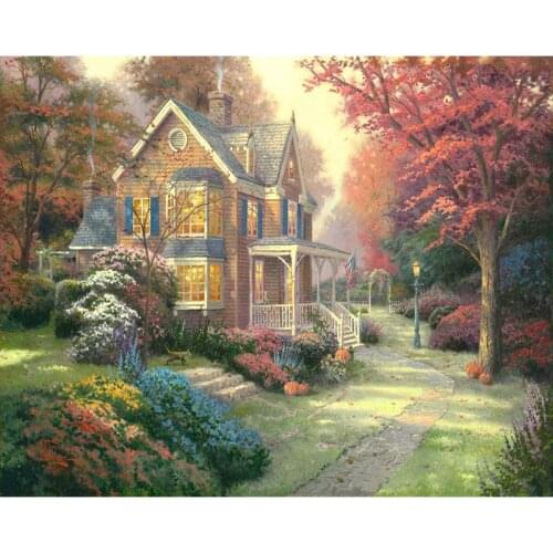 40x50cm Painting By Number Landscape On Canvas Frame Oil Picture Color Drawing By Number For Adults Home Decortion Wall Art Work