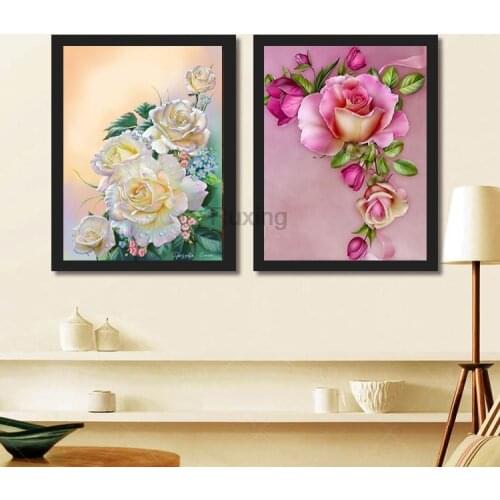5d diy Diamond embroidery Peony rose diamond painting Cross Stitch flower full square/round drill Rhinestone mosaic decoration