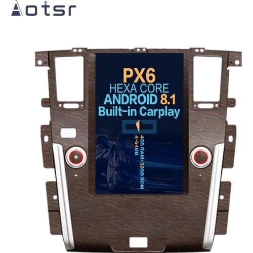 Aotsr Tesla 13.6“ Vertical screen Android 8.1 Car DVD player GPS Navigation For NISSAN Patrol 2010-2018 high-end Wifi carplay