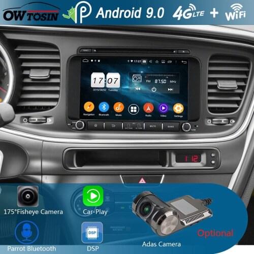 8" IPS 1280*720 8 Core 4G RAM+64G ROM Android 9.0 Car DVD Player For Kia OPTIMA K5 2014 2015 DSP Radio GPS Parrot BT Adas