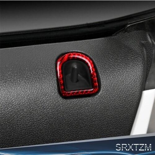 Carbon Fiber Car Door Lock Pin Button Knob Cover Trim Decoration Stickers For Ford Mustang 2009 2010 2012 2013