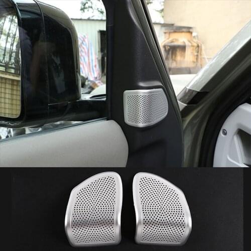 Aluminum Alloy Car Styling for Land Rover Defender 110 130 2020 Audio Speaker Tweeters Cover Trim Silver Car Interior Accessory