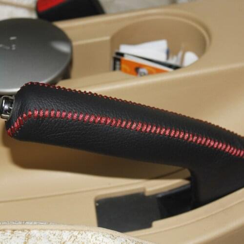 Handbrake grips Case for Chery A3 2011 Handbrake cover Genuine leather Interior decoration DIY car styling Auto supplies