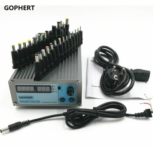 CPS-6005 Mini Digital Adjustable Switching DC Power Supply OVP/OCP/OTP Low Power 60V 5A 110V-220V + 28pcs Laptop Power Adapter