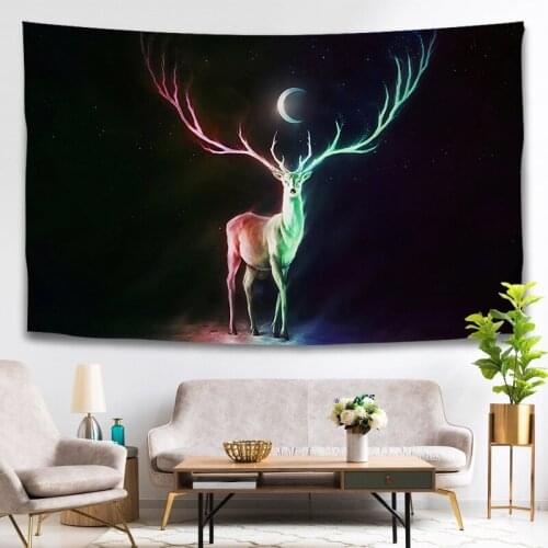 5 Styles Abstract Art Tapestry Northern European Elk Background Cloth Fantasy Living Room Bedroom Live Hanging Cloth