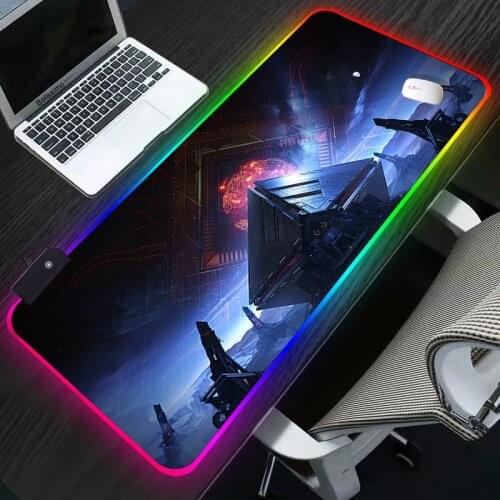 Anime RGB mouse pad gamer carpet notbook computer mousepad Destiny 2 gaming mouse pads gamer keyboard mouse mat laptop mouse pad