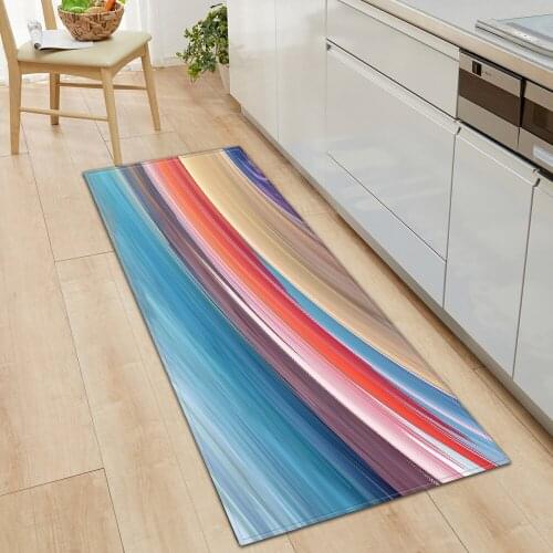Kitchen Carpet Home Entry Door Mat Bedroom Corridor Floor Mat Living Room Carpet Long Water-absorbent Bathroom Carpet Non-slip