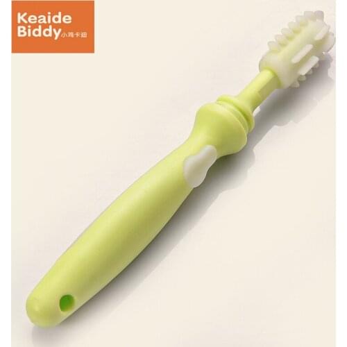 Soft training carton infant safe silica gel oral care quality infant learning heat-proof baby toothbrush on sale KD3131