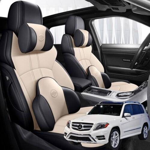 Nappa Leather 5 seats Car seat covers For Mercedes Benz glk w207 2008 2009 2010 2011 2012 2013 2014 2015 2016 accessories