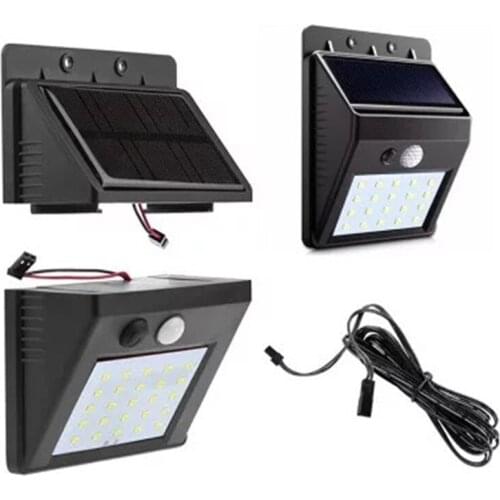 Solar PIR Motion Sensor Wall Light 20 LED Outdoor Split Waterproof Energy Saving Street Path Garden Safety Light