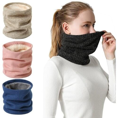 2021 new winter scarf for women neck rings mens Mask knitted cashmere-like soft thick warm scarves high elasticity