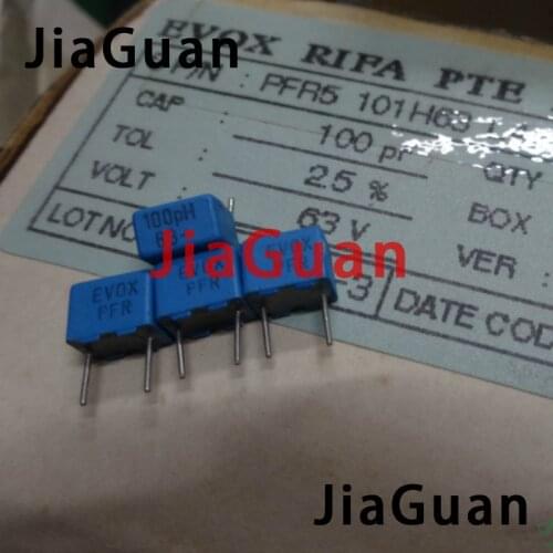 20PCS NEW EVOX PFR5 100PF 63V P5MM MKP 101 film EVOX-RIFA PFR 100P 0.0001uf/63v 0.1NF 63VDC 101/63V