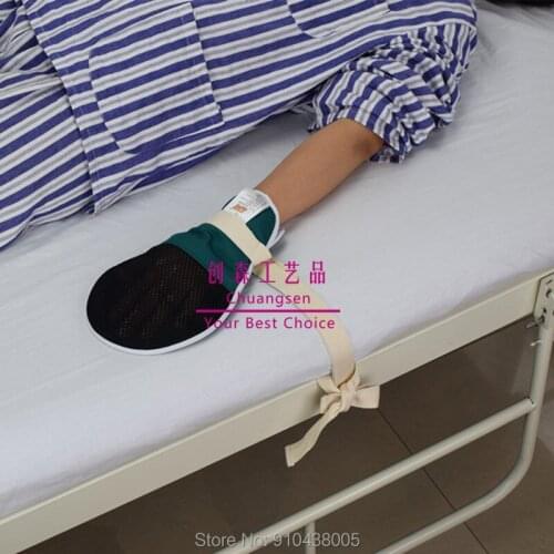Elderly care constraint gloves,health care gloves on sale , durable use mesh glove for elderly care