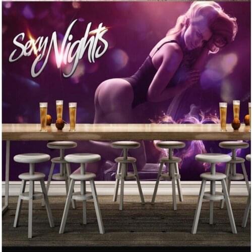 Beibehang Custom wallpapers sexy beauty hotel nightclub KTV tooling background wall non - woven environmental wallpaper