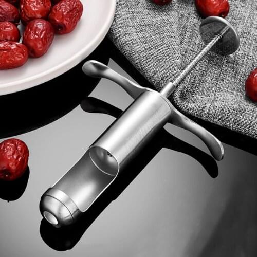 Stainless Steel Red Dates Jujube Pitter Cherry Olive Corer Home Kitchen Fruit Core Remover Seed Push Out Tool Accessory