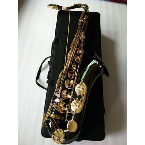 Professional New Black Nickel Sax Bb Tenor Saxophone Playing With Mouthpiece Free Shipping of Gifts