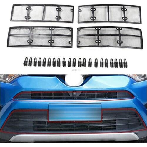 For Toyota RAV4 2016 2017 2018 Car Insect Screening Mesh Front Grille Insert Net Accessories 4PCS/set