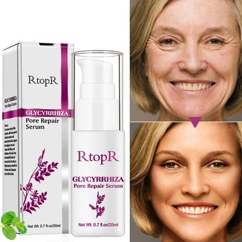 20ml Glycyrrhiza Face Pore Repair Serum Collagen Face Anti Wrinkle Whitening Oil Control Hydrating Effective Shrink Pores