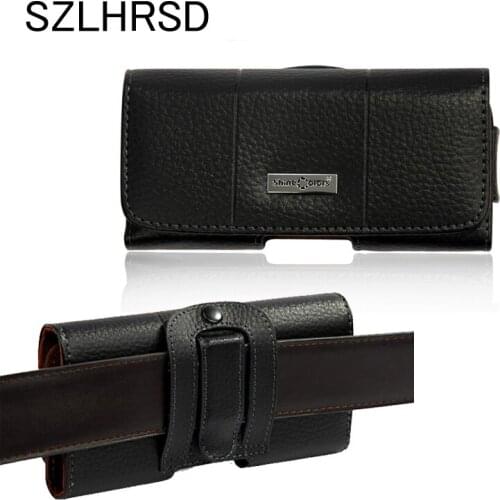 SZLHRSD Retro Genuine Leather Waist Belt Clip Pouch Cover For Xiaomi Redmi Note 5A Redmi Y1 Lite Case for Note 5As Phone Bag