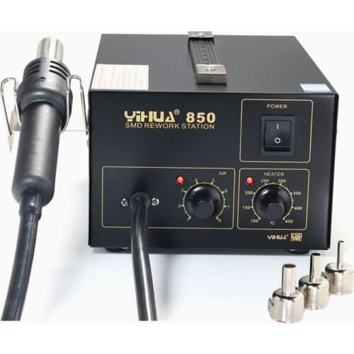 220V 550W YIHUA 850 Hot Air Gun Diaphragm Pump Type BGA Rework Station for Repair Cellphones
