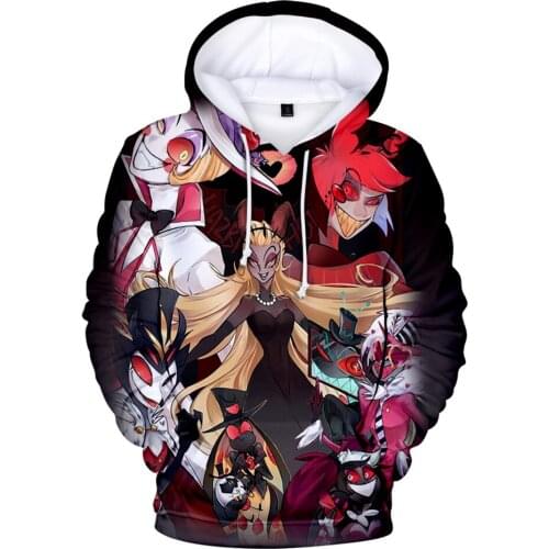 Anime Helluva Boss Hoodie Boy girls kids Sweatshirt American Anime Clothes Women Mens Hoodies Children Helluva Boss Sweatshirt