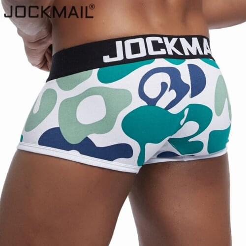JOCKMAIL sexy men underwear boxer cueca male panties Cotton boxershorts men Camouflage Soft Underpants Shorts men trunks printed