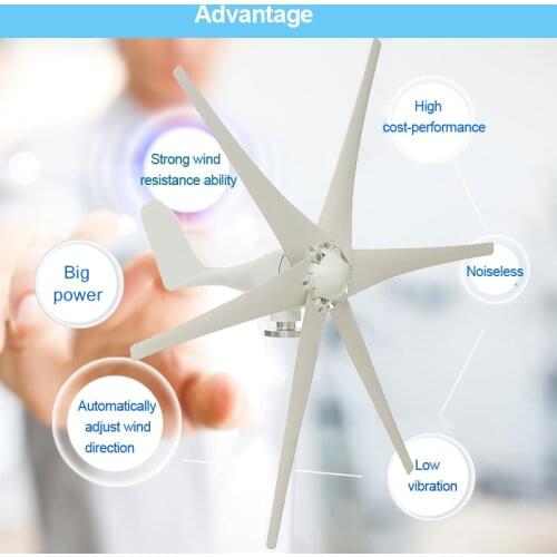 Windmill Wind Turbine 800W 24V for Home Rooftop Use