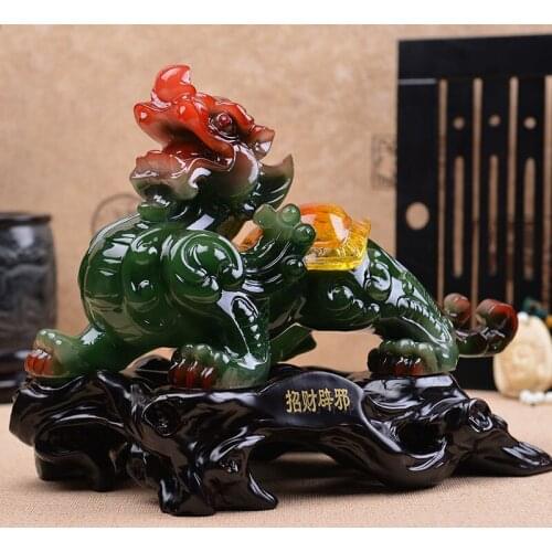 TALL RESIN BRAVE TROOPS BONSAI STYLE WEALTH LUCK FENG SHUI BRING WEALTH LUCK HOME DECOR BIRTHDAY