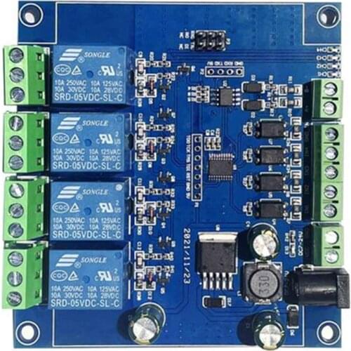 4-channel Modbus relay module 4-bit Modbus RTU switching input output