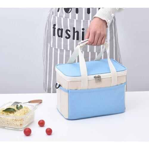 Aosbos Fashion Portable Insulated Patchwork Lunch Bag Thermal Food Picnic Lunch Bags for Women Kids Men Cooler Lunch Box Bag