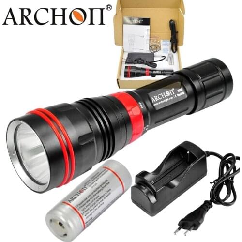 ARCHON DY01 Diving flashlight CREE XP-L max 1000 lumen 100 meter waterproof dive torch with 26650 Battery and Charger