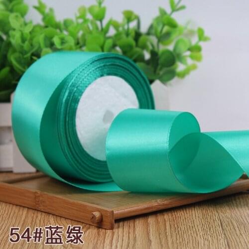 6/10/15/20/25/40/50mm Blue Green Satin Ribbons Christmas Halloween Birthday Party Wedding Decoration DIY Gift Box Packing Ribbon