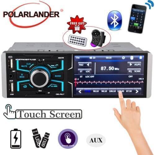 Car Radio 1 Din 4.1 Inches MP5 Player Audio Stereo Aux FM TF Card Radio Station Bluetooth Auto Touch Screen HD Multimedia 4062TM