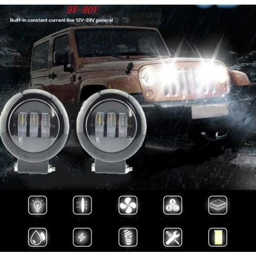 Car headlights Work lights LED moto auxiliary lamp 6500K 12V 50W automobile fog lamps spotlights 2000lm car Accessories headlamp