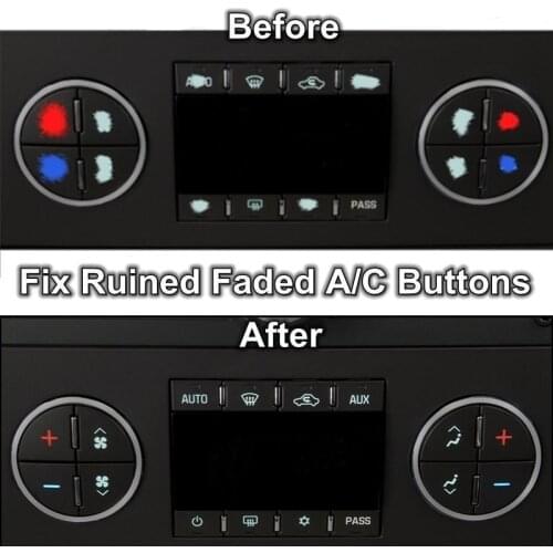 Car Air Condition AC Climate Control Button Repair Stickers Decals for Audi A4 A6 B6 B7 2000 2001 2002 2003 2004 Car Stickers