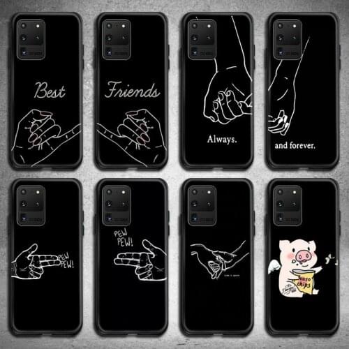 Bff Best Friends Forever Couples Phone Case For Samsung Galaxy S21 Plus Ultra S20 FE M11 S8 S9 plus S10 5G lite 2020
