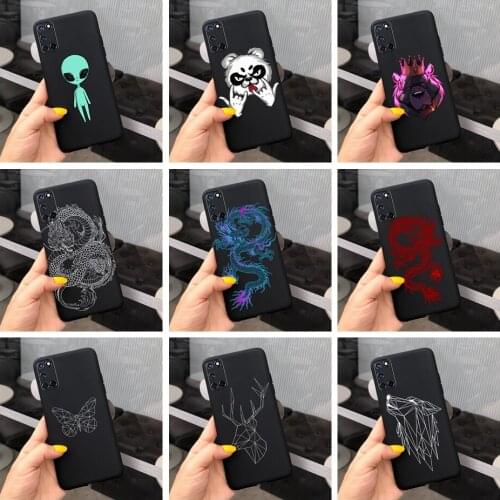 Fashion Dragon Phone Case For OPPO A52 A72 A92 Case Black Silicone Soft Back Cover For Oppo A52 72 A92 OppoA72 Fundas Bumper