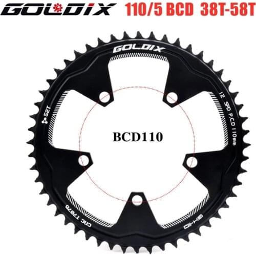 GOLDIX 110/5 BCD 110BCD Road Bike Narrow Wide Chainring 38T-58T Bike Chainwheel Forshimano sram Bicycle crank Accessories