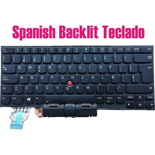 Spanish Backlit Keyboard for Lenovo ThinkPad X1 Carbon 7th Gen(Type 20QD/20QE/20R1/20R2)