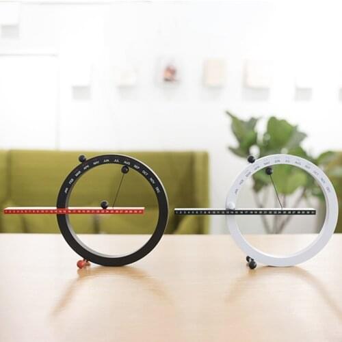 Creative Magnetic Ball Wall Clock Perpetual Wall Calendar Novelty Home Decor European Style Living Room Bedroom Ornaments