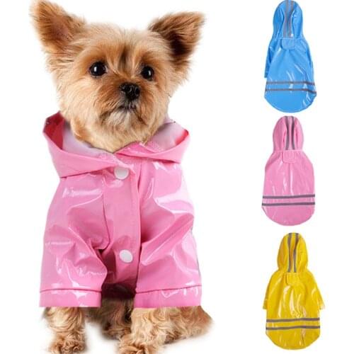 Summer Dog Raincoat Outdoor Puppy Pet Rain Coat Pet Waterproof Jackets PU Raincoat for Dogs Cats Pet Apparel Chihuahua Clothes