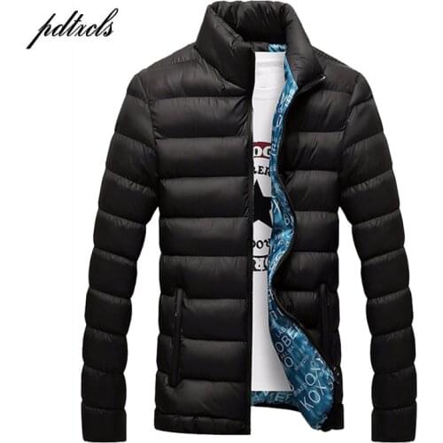 Hot Brand Fashionable Solid Quality Open Stitch Zipper Jackets Men Winter Casual Slim Stand Mens Parka Windbreak Jackets Coats