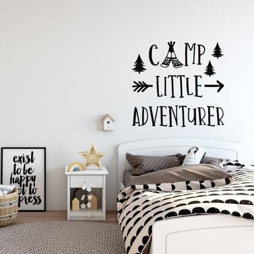 Kids Room Wall Stickers Adventure Nursery Vinyl Art Decals Home Decoration Camp Wall Decal for Bedroom Boys Room D930